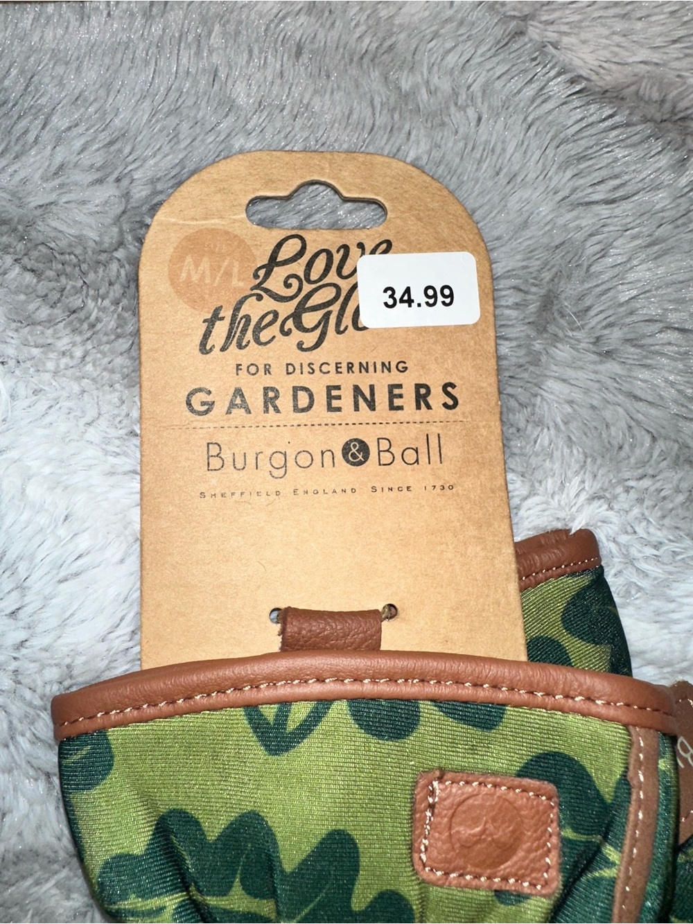 Love The Glove Green Leaf Print Gardener’s Gloves - Picture 4 of 4